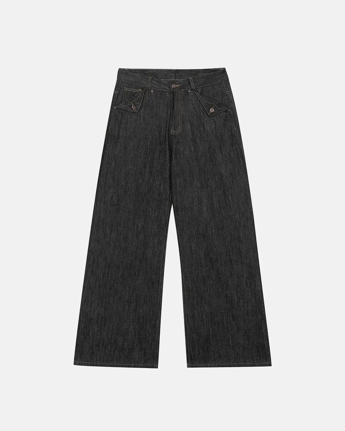 Cinch Back Raw Wide Leg Baggy Jeans | Inflation Streetwear