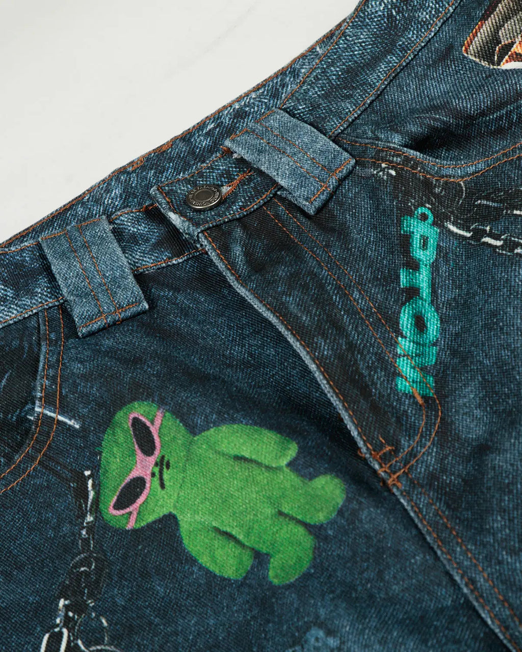 3D Print Chain Barrel Jeans | Inflation Streetwear