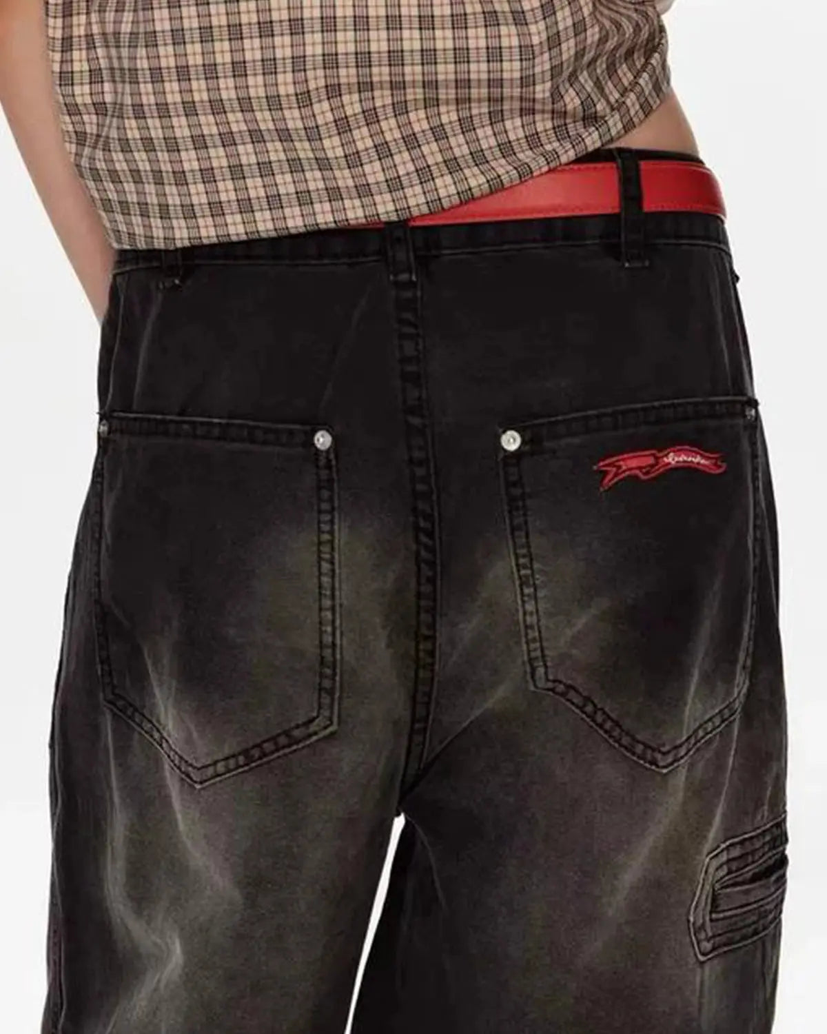 Retro Washed Wide-Leg Jeans | Inflation Streetwear