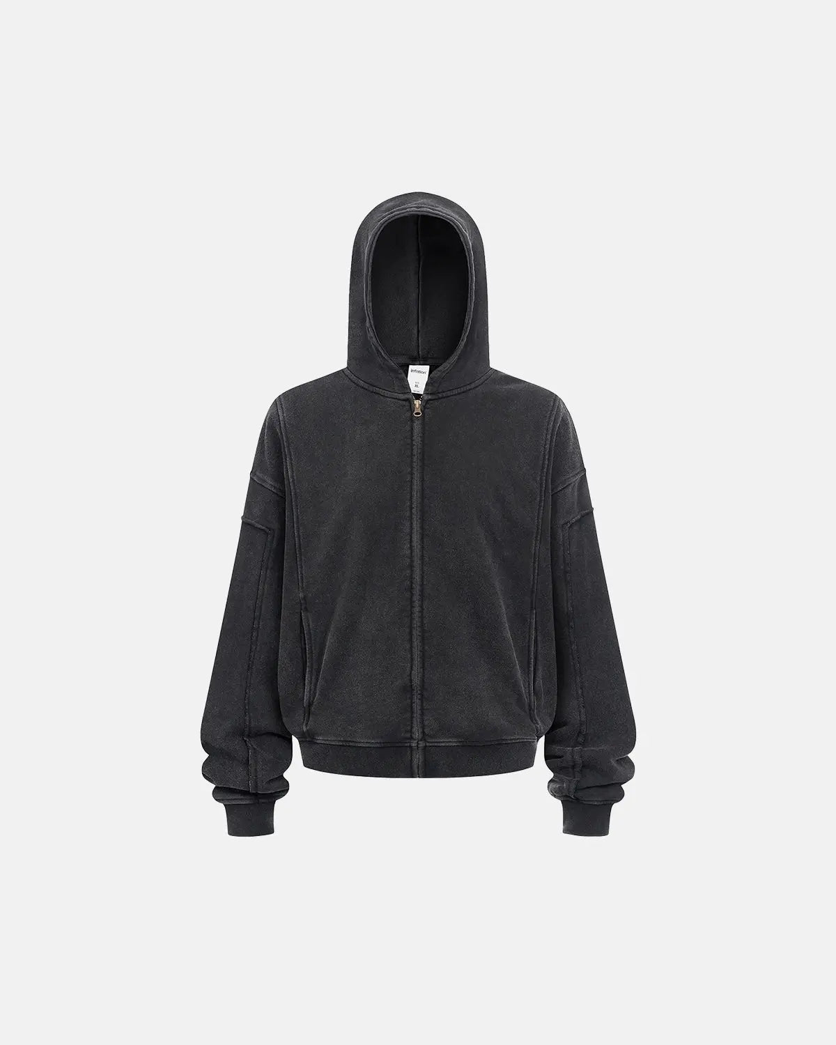 Acid Wash Stitching Zip Up Hoodies | Inflation Streetwear