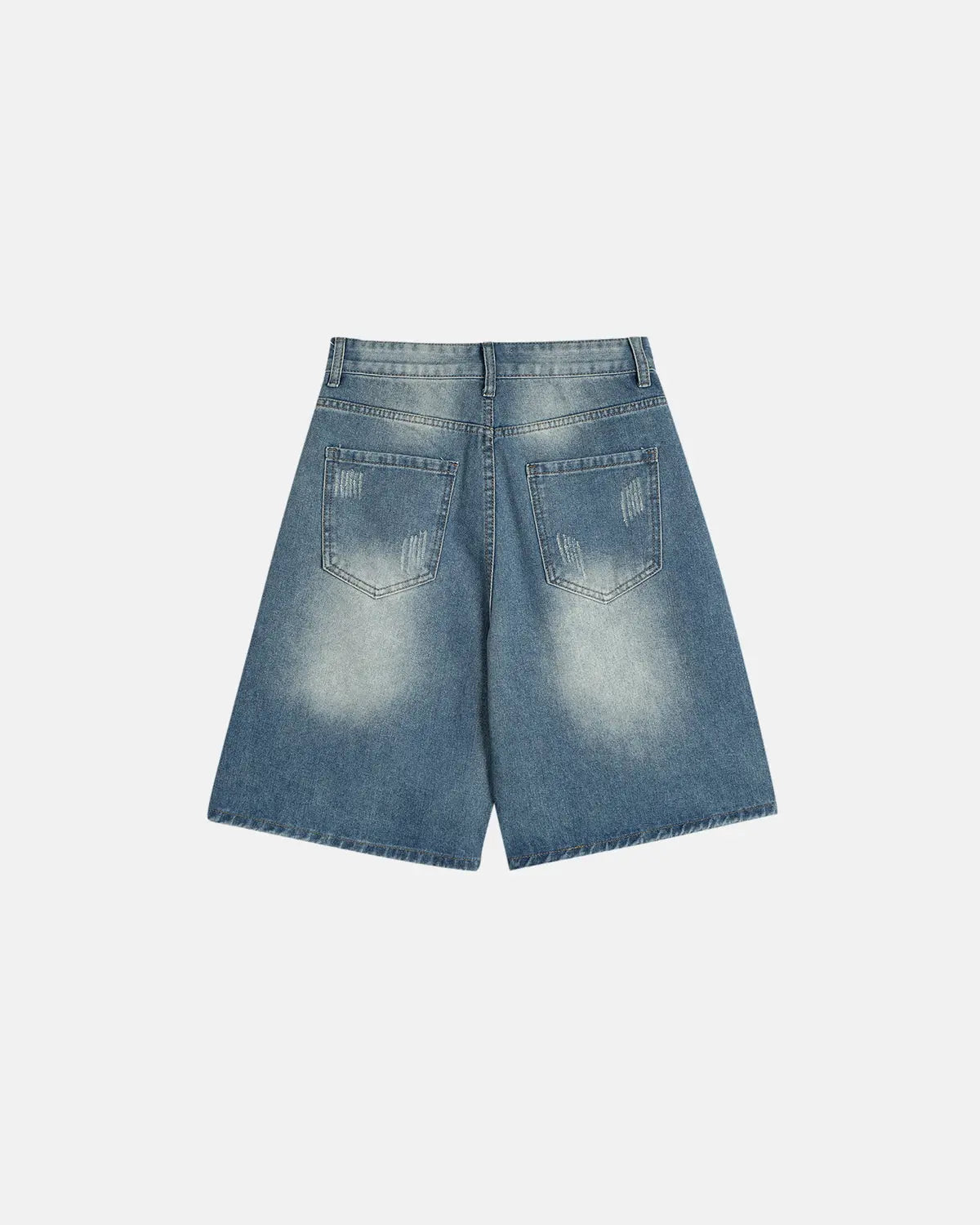 Distressed Washed Knee-Length Jorts | Inflation Streetwear