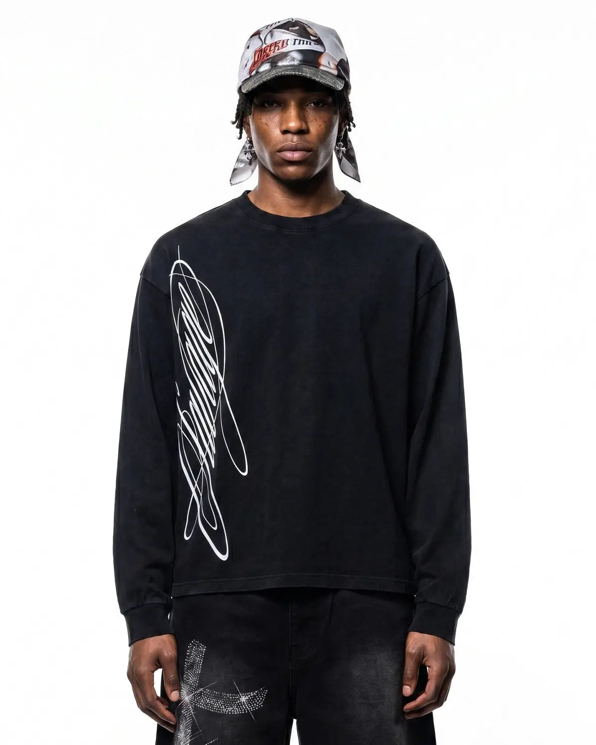 Boxy Script Graphic Washed T-Shirt | Inflation Streetwear