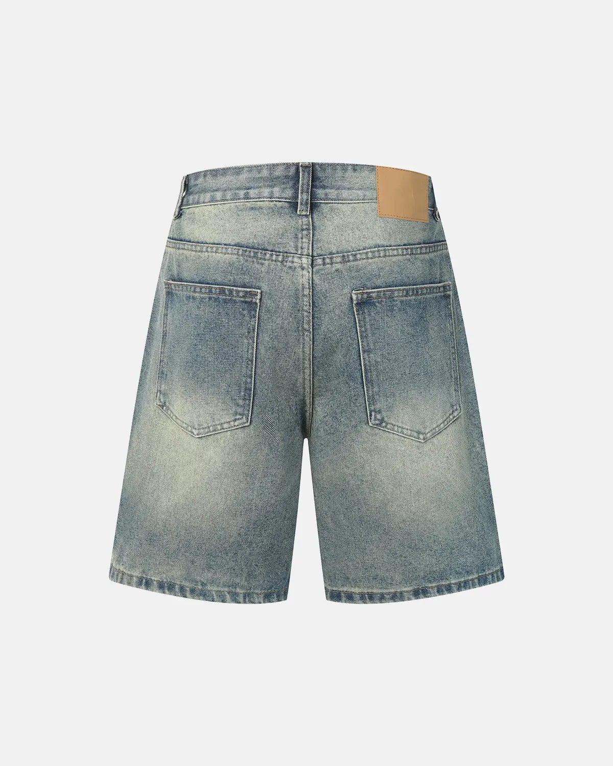 Mid-Length Washed Denim Shorts | Inflation Streetwear