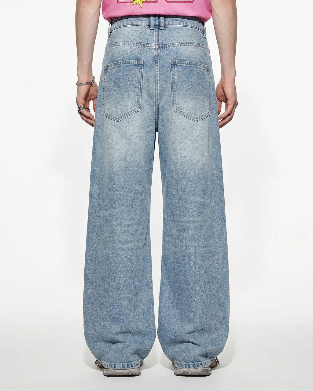 Asymmetric Button Baggy Jeans | Inflation Streetwear