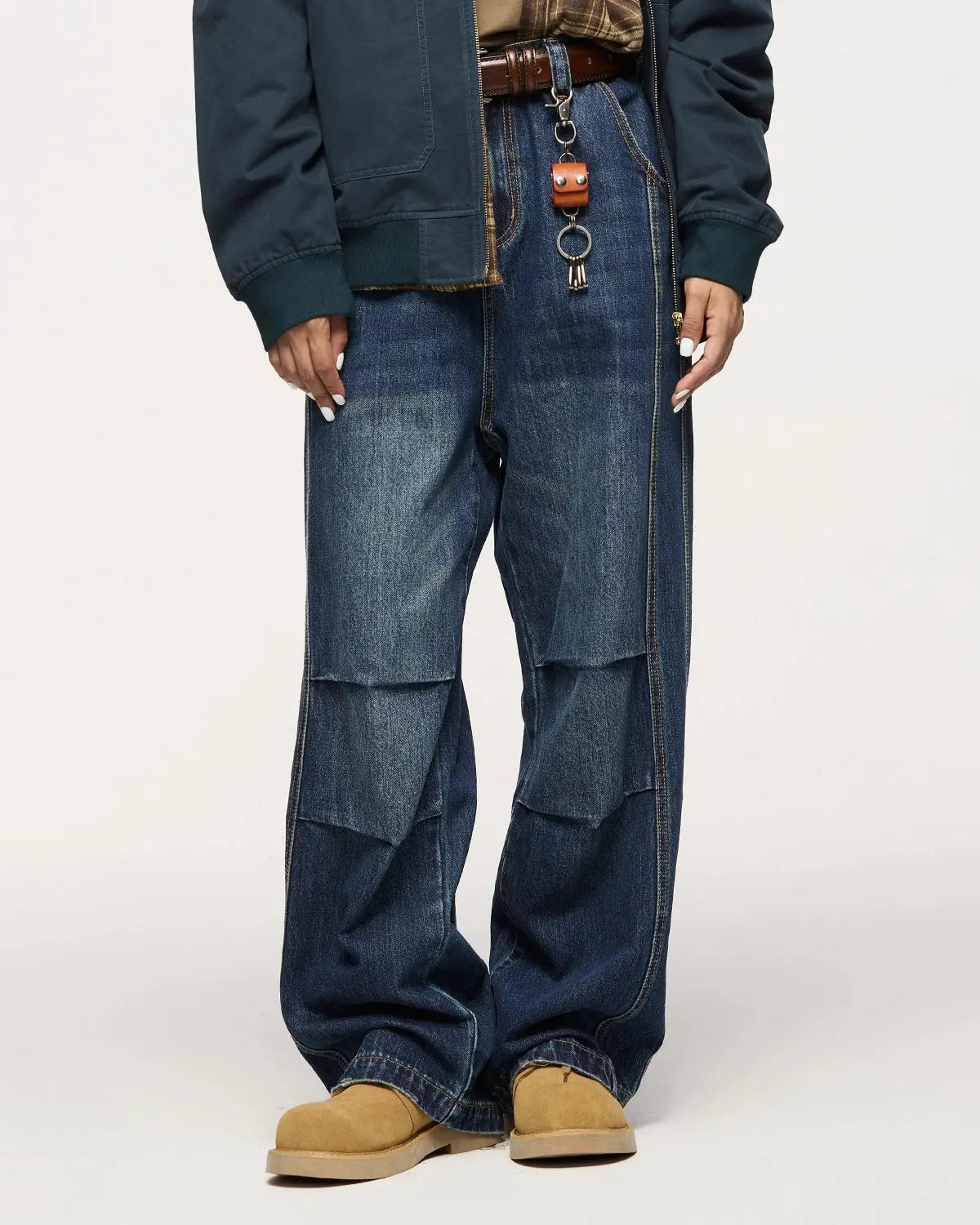 INFLATION Faded Dirty Baggy Cargo Jeans