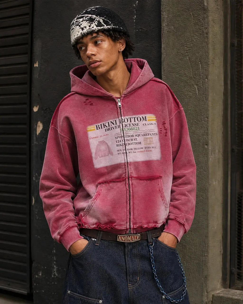 Graphic Ripped Washed Zip Up Hoodies | Inflation Streetwear