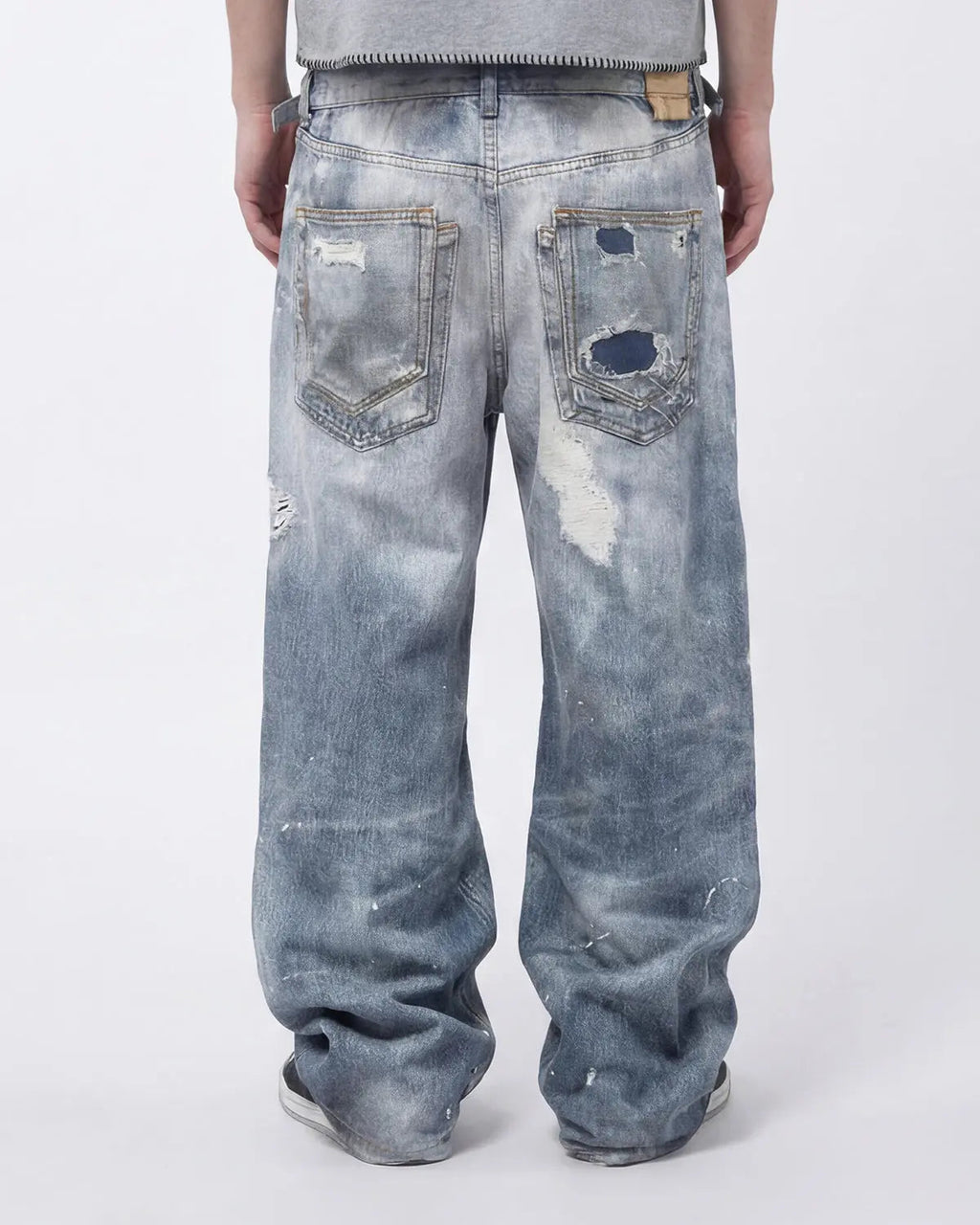 Layered Digital Print Baggy Jeans | Inflation Streetwear