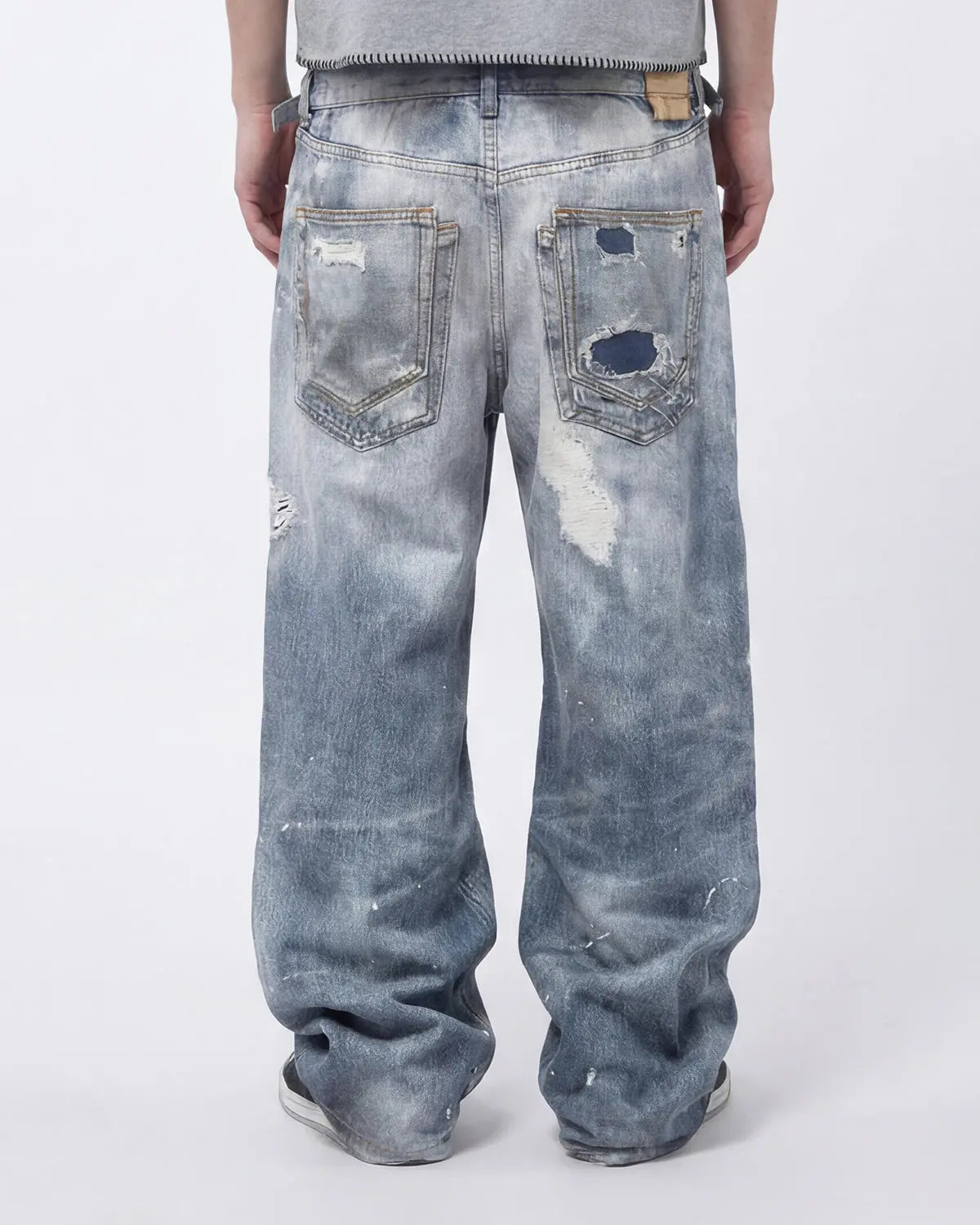 Layered Digital Print Baggy Jeans | Inflation Streetwear