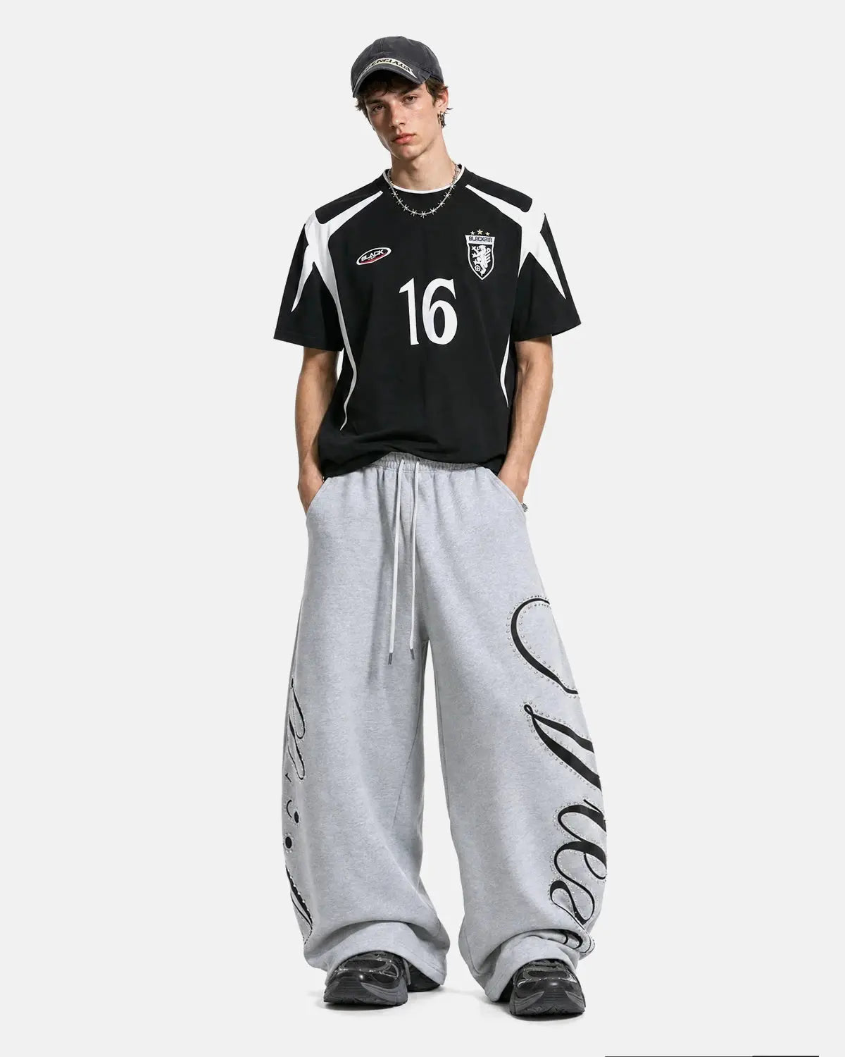 Retro Color Block Embroidered Jersey T-Shirt | Inflation Streetwear