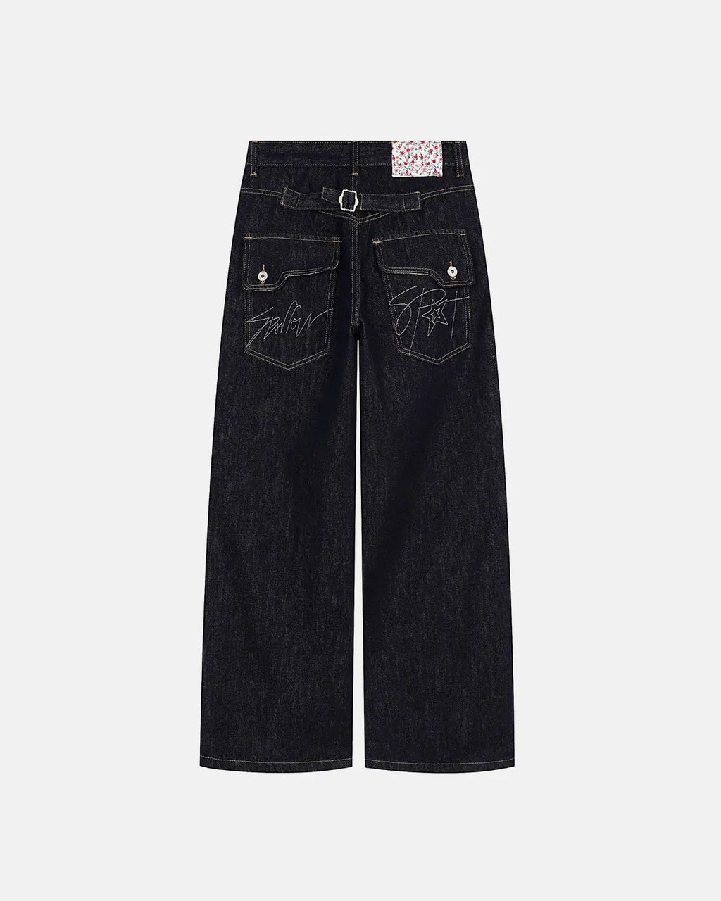 Selvedge Buckle Baggy Jeans | Inflation Streetwear