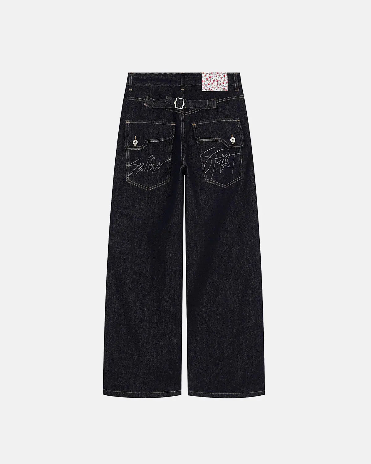 Selvedge Buckle Baggy Jeans | Inflation Streetwear