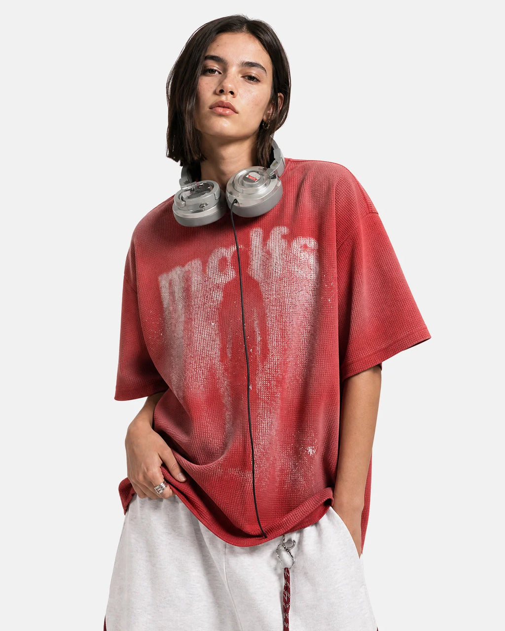 Gothic Letter Print Cotton T-Shirt | Inflation Streetwear