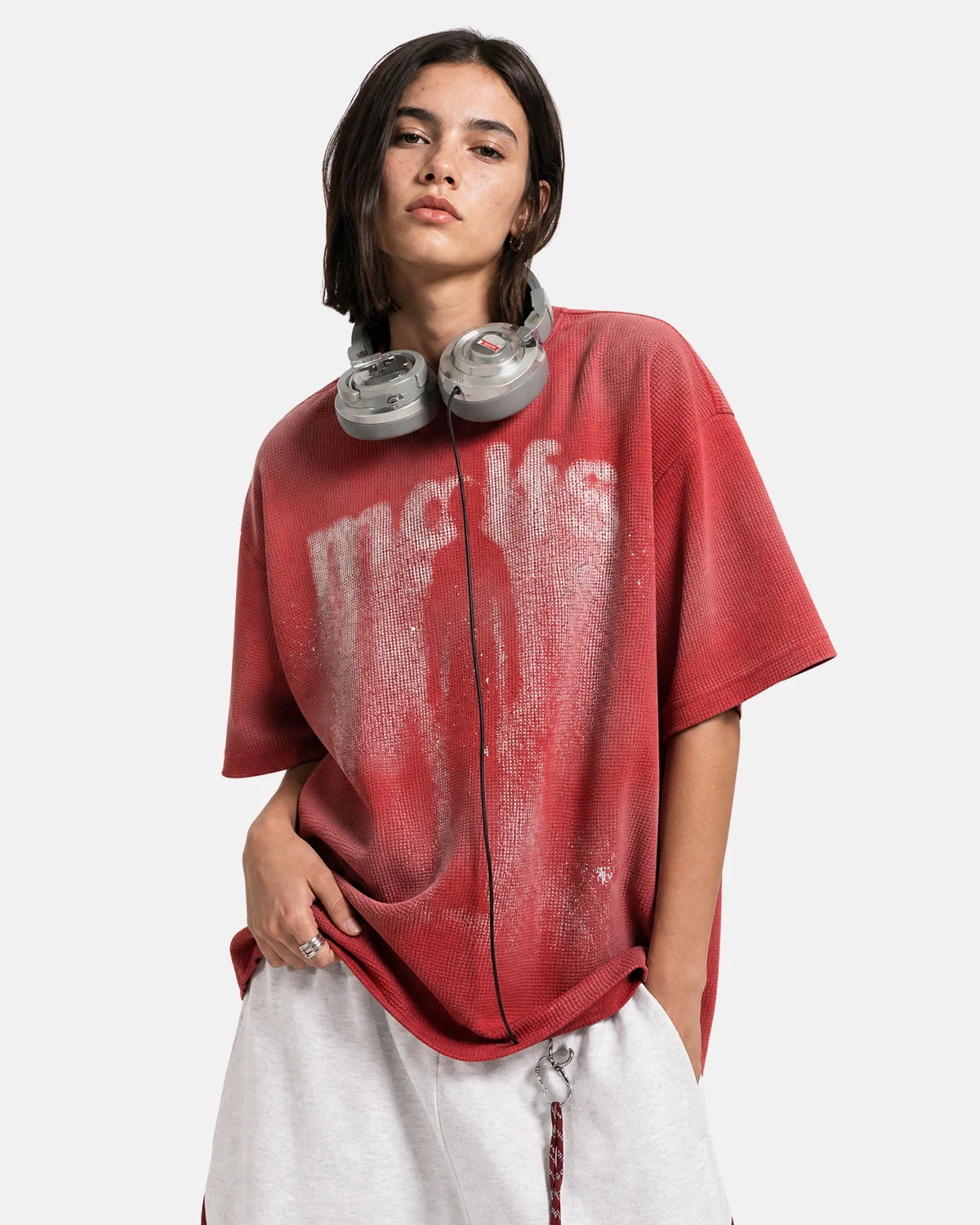 Gothic Letter Print Cotton T-Shirt | Inflation Streetwear