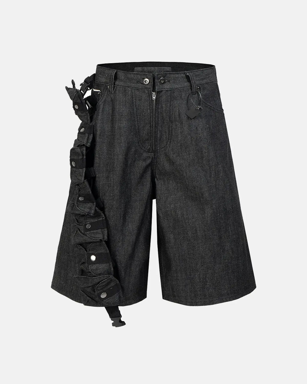 Raw Denim Tactical Cargo Jorts | Inflation Streetwear
