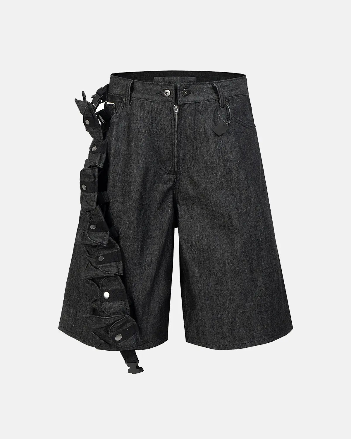 Raw Denim Tactical Cargo Jorts | Inflation Streetwear