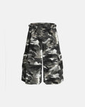 Grey Camo Utility Longline Shorts | Inflation Streetwear