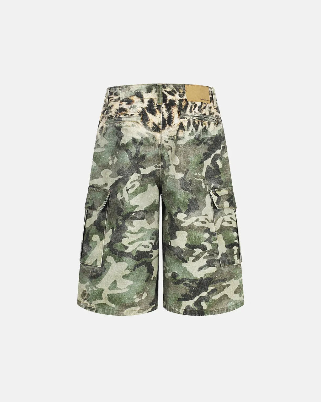 Leopard Camo Cargo Longline Shorts | Inflation Streetwear