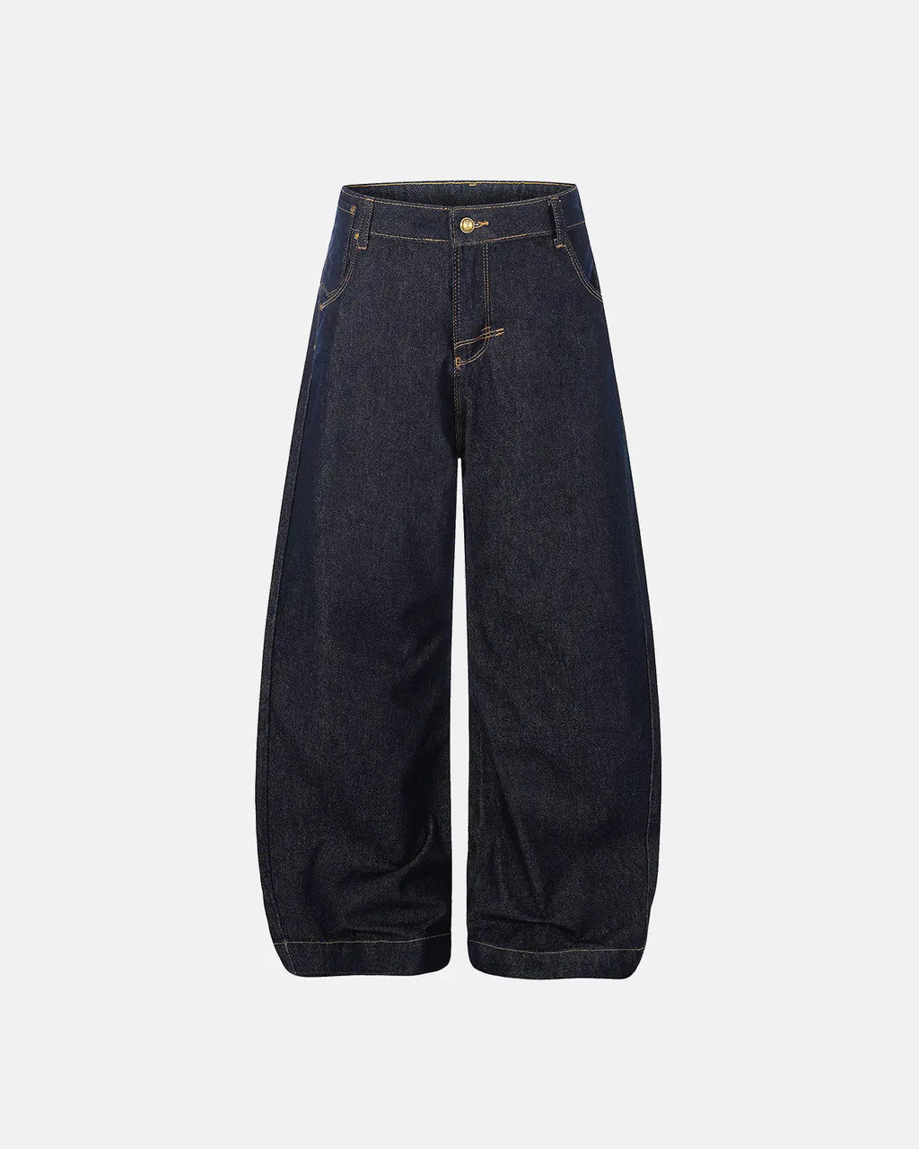 Raw Wash Barrel Jeans with Cinch Back | Inflation Streetwear