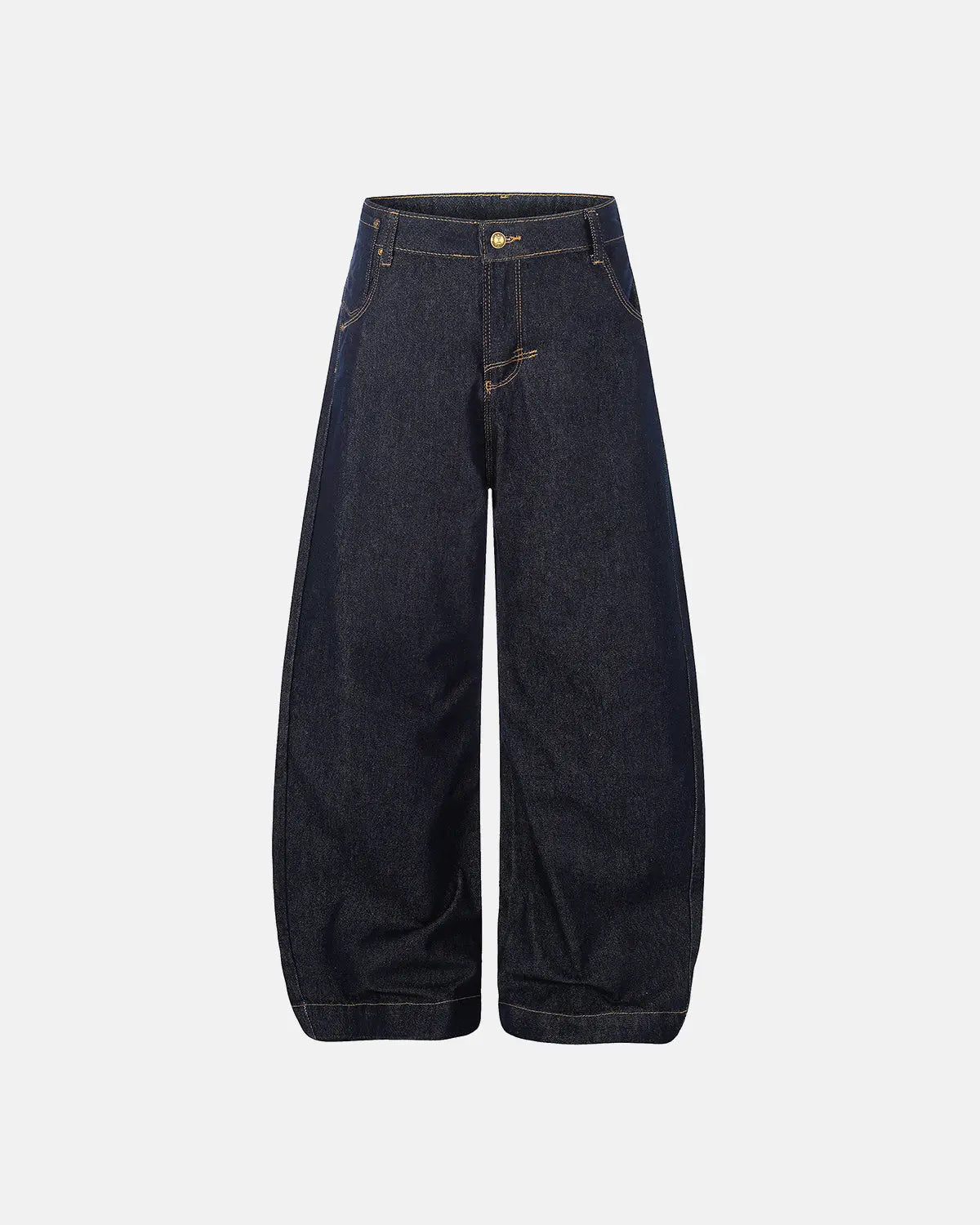 Raw Wash Barrel Jeans with Cinch Back | Inflation Streetwear