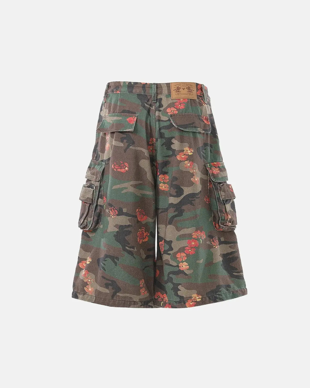 Floral Camo Cargo Longline Shorts | Inflation Streetwear