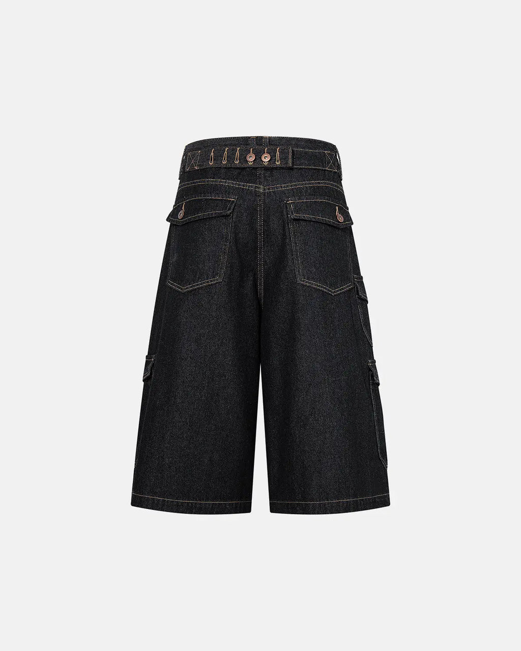 Raw Denim Longline Cargo Jorts | Inflation Streetwear