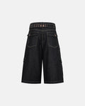 Raw Denim Longline Cargo Jorts | Inflation Streetwear