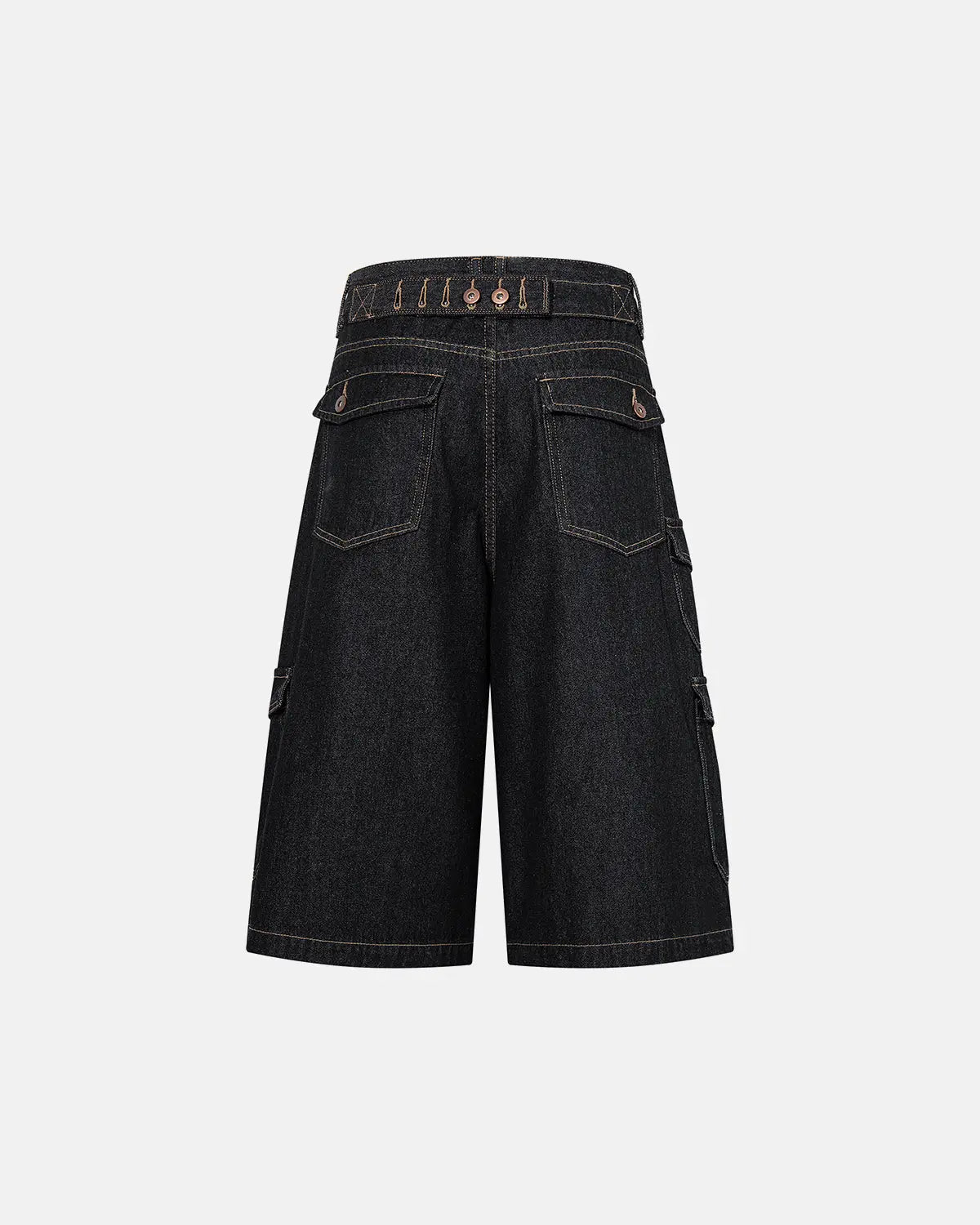 Raw Denim Longline Cargo Jorts | Inflation Streetwear