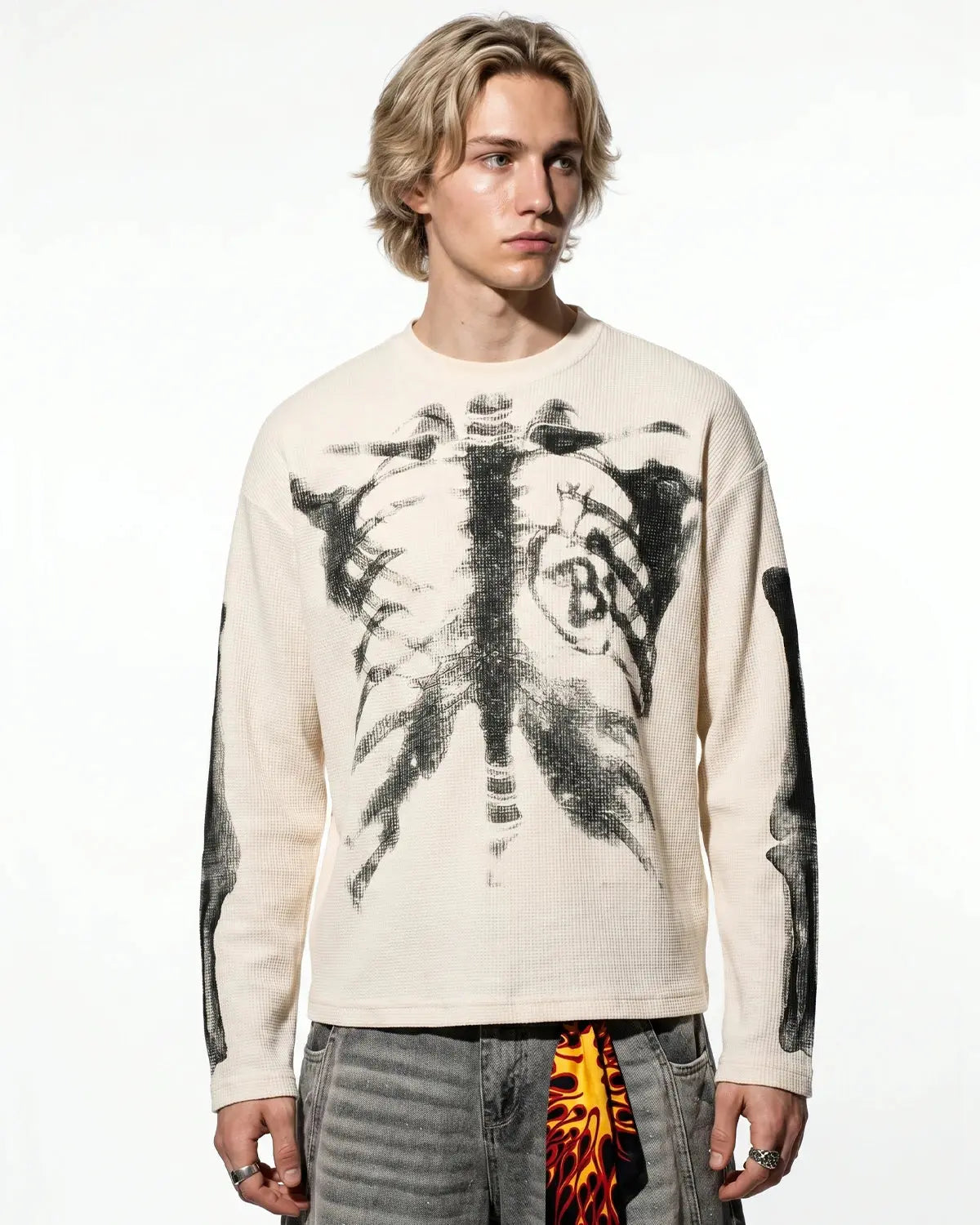Skeleton Graphic Washed Long Sleeve | Inflation Streetwear