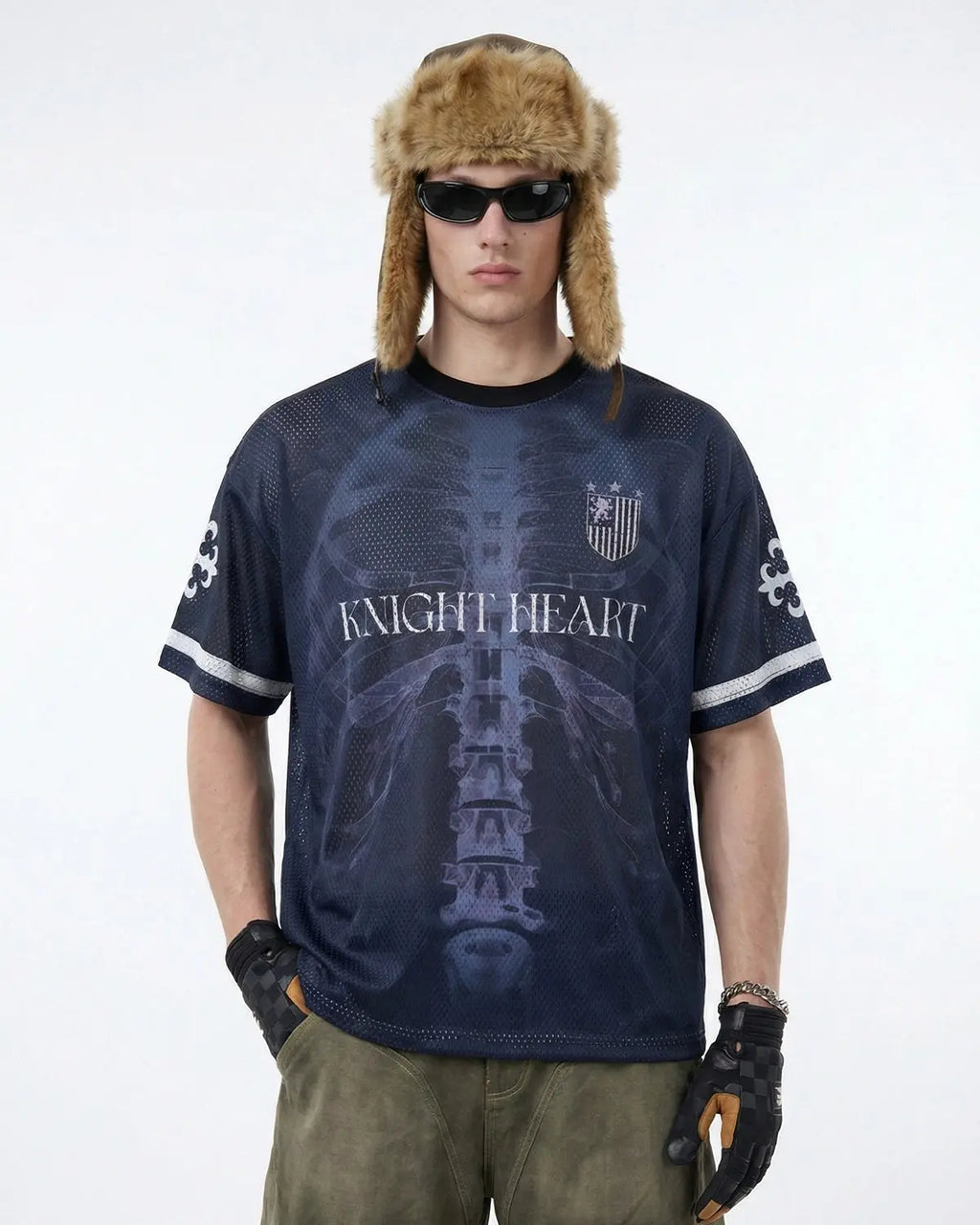 X-Ray Skeleton Graphic Mesh Jersey | Inflation Streetwear