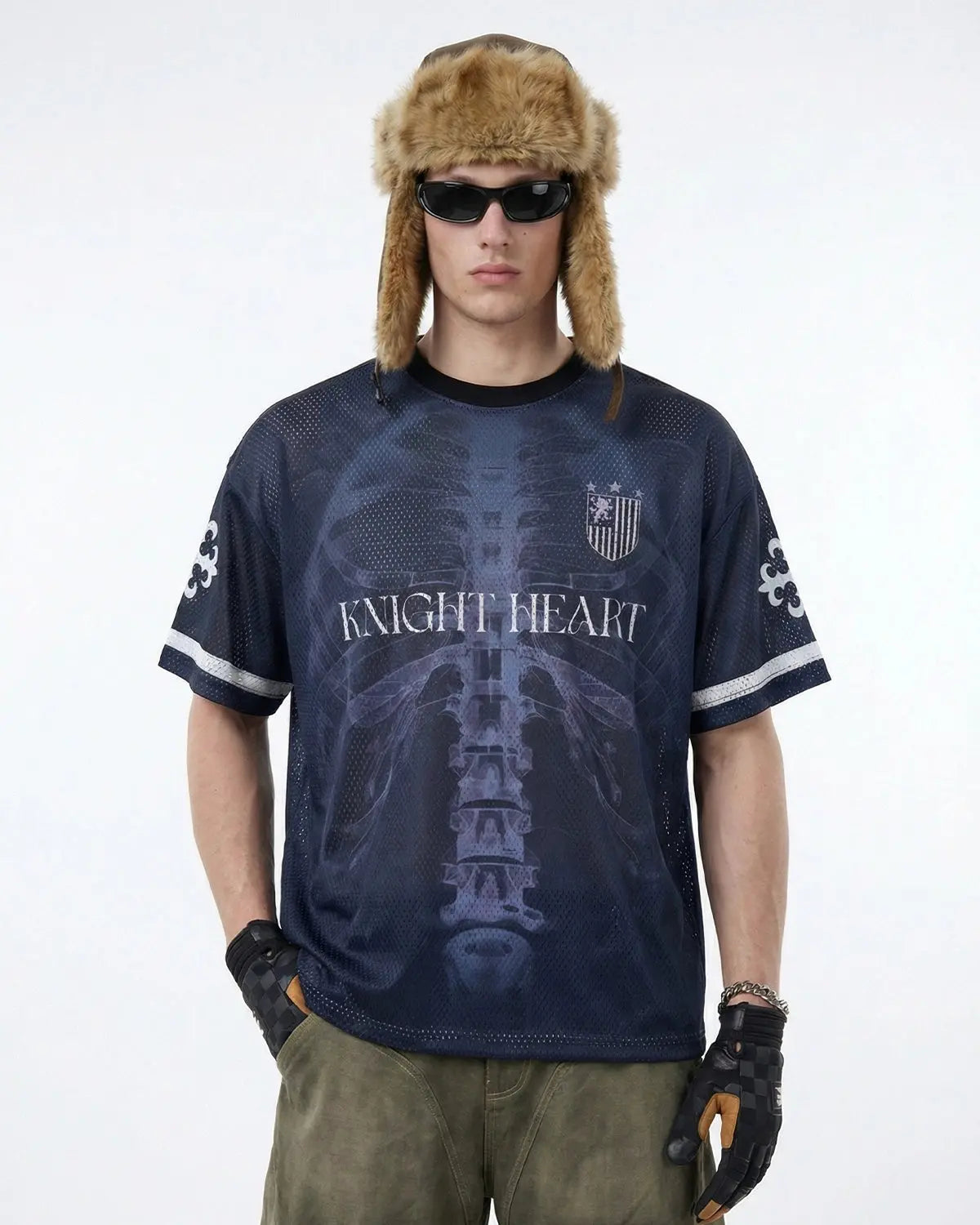 X-Ray Skeleton Graphic Mesh Jersey | Inflation Streetwear
