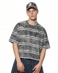 Vintage Washed Striped Boxy T-Shirt | Inflation Streetwear
