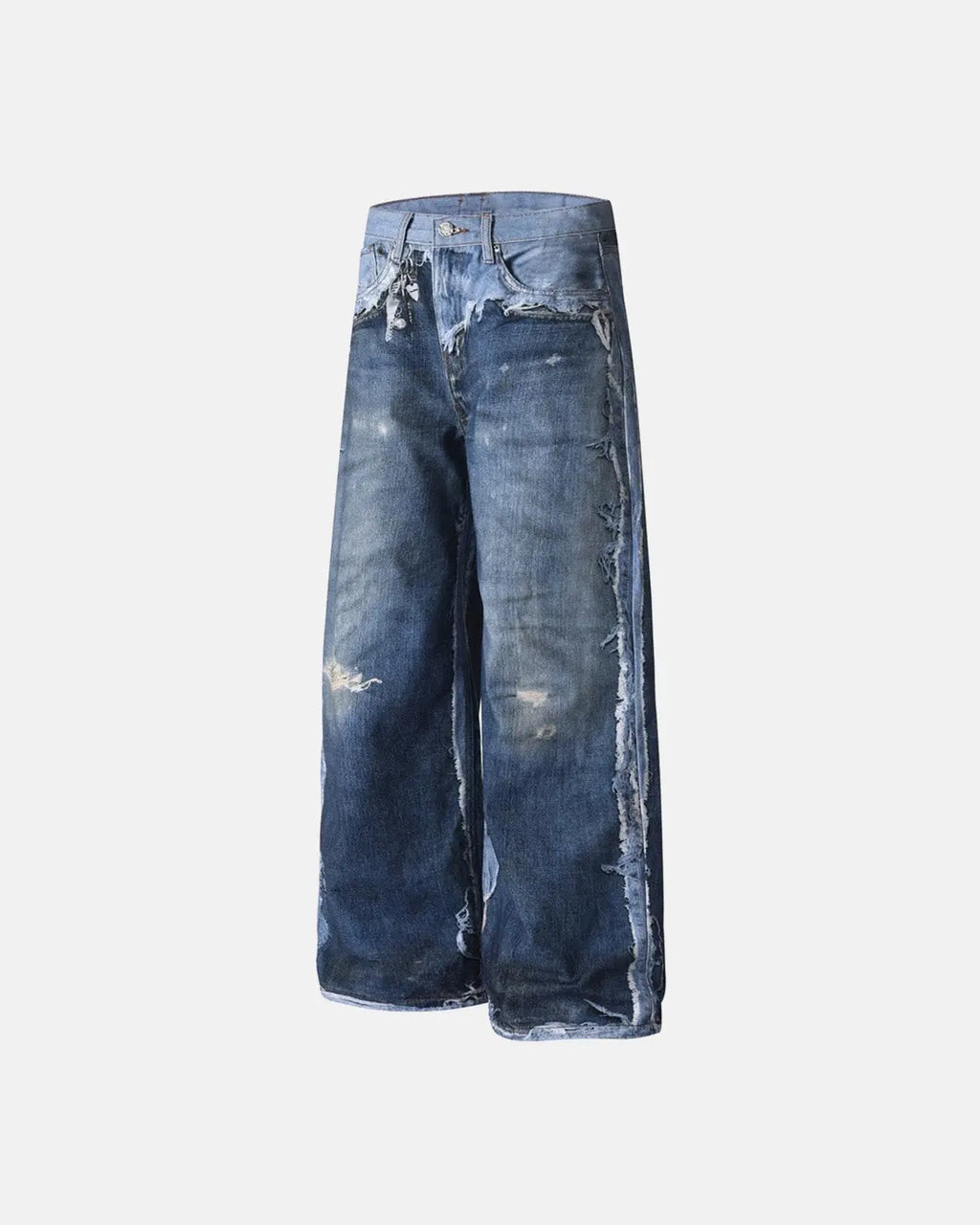 Digital Print Distressed Baggy Jeans | Inflation Streetwear