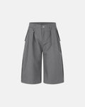 Pinstripe Pleated Ring Detail Tailored Shorts | Inflation Streetwear