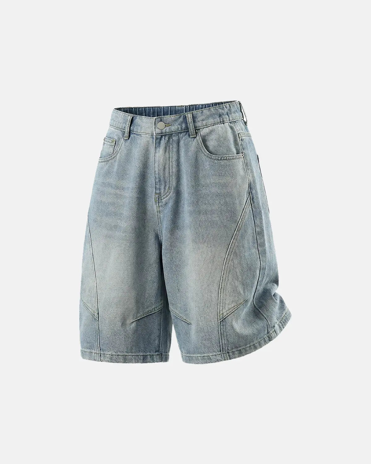 Structured Washed Denim Shorts | Inflation Streetwear