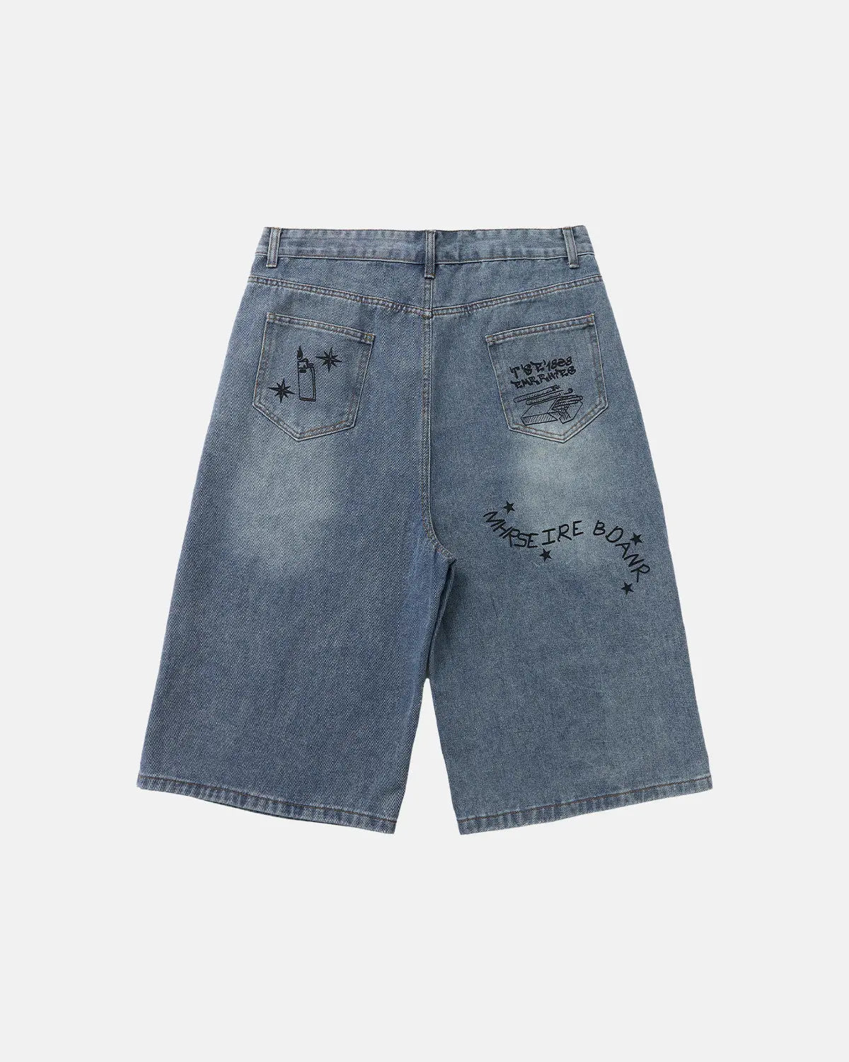 Washed Graffiti Longline Jorts | Inflation Streetwear
