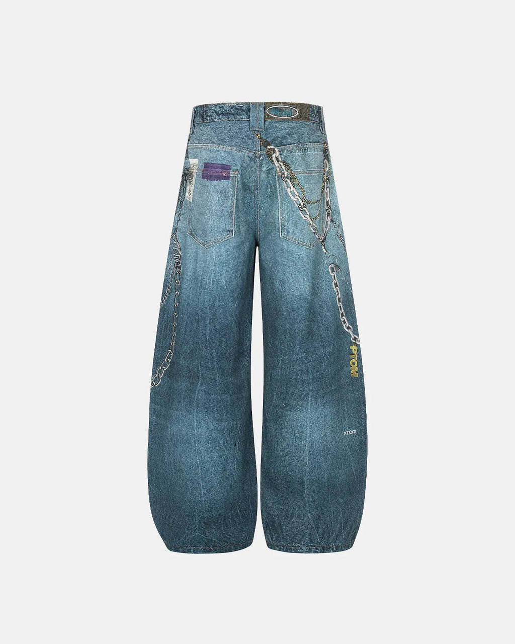 3D Print Chain Barrel Jeans | Inflation Streetwear