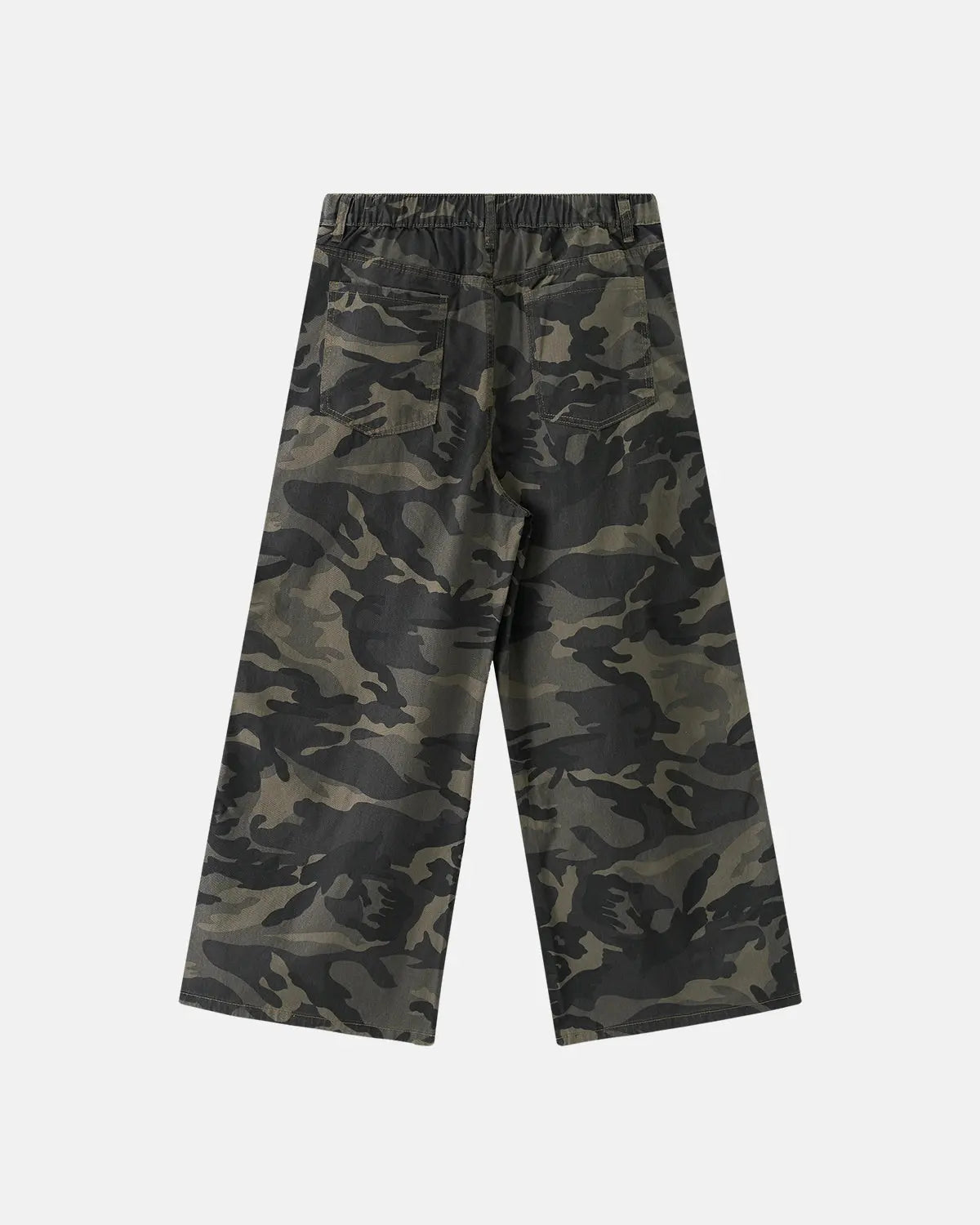 Camo Side Stripe Wide-Leg Pants | Inflation Streetwear