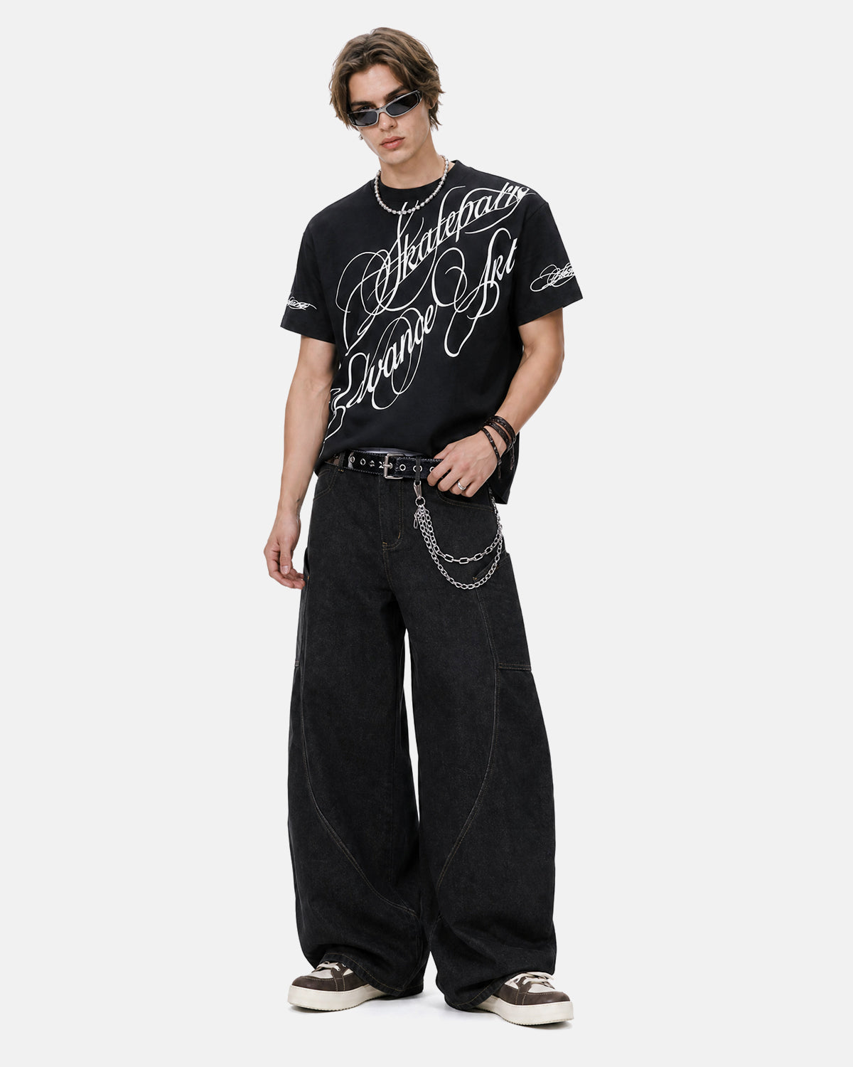 All-Over Script Graphic T-Shirt | Inflation Streetwear