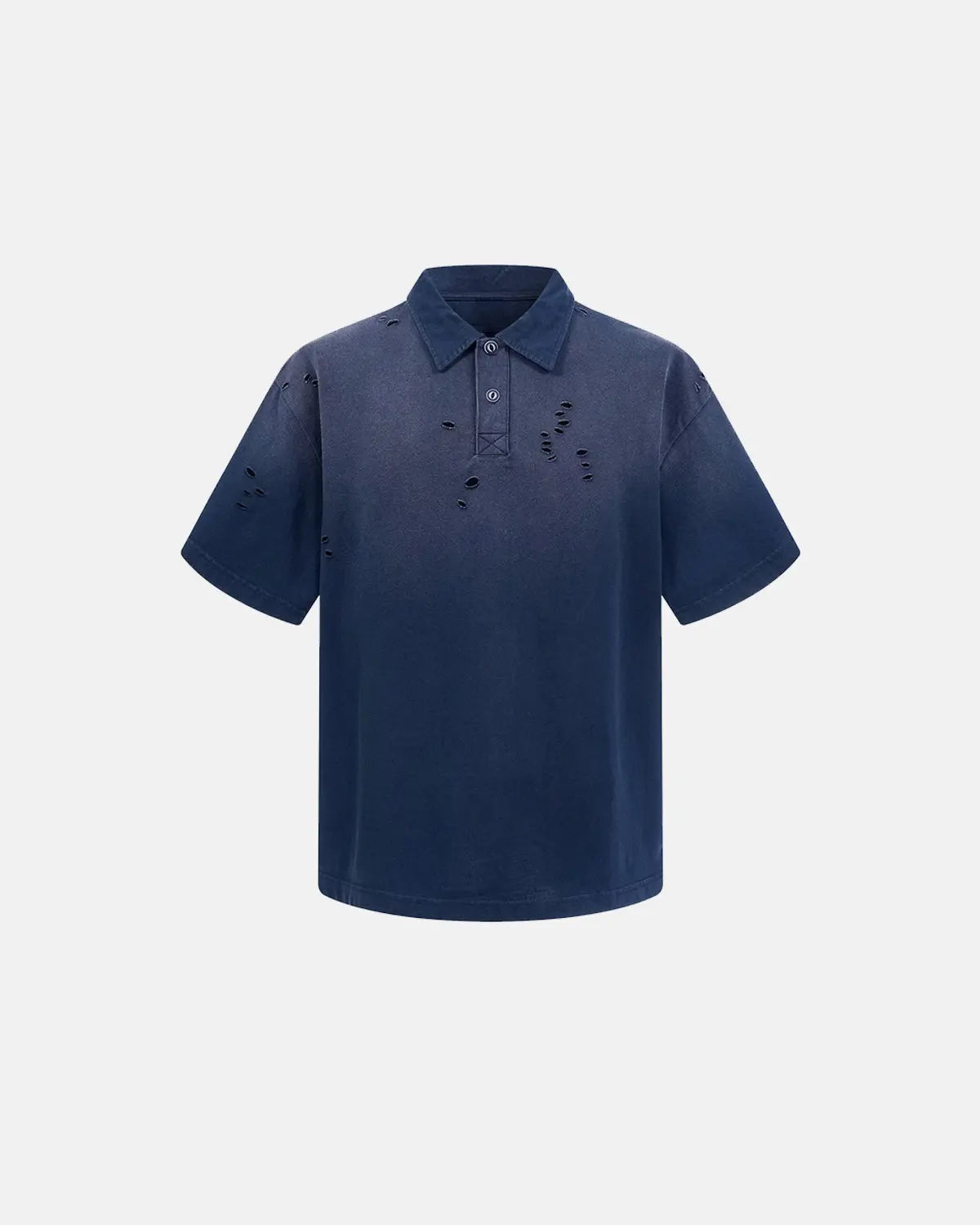 Distressed Ripped Washed Polo Shirts | Inflation Streetwear