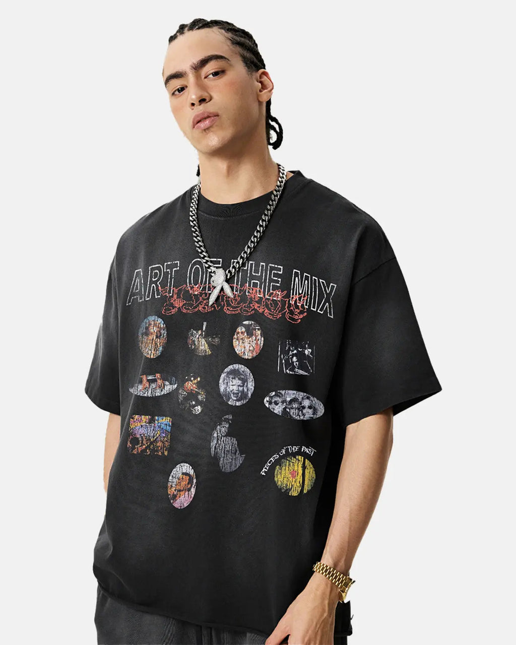 Graphic Print Washed Oversized T-Shirt | Inflation Streetwear