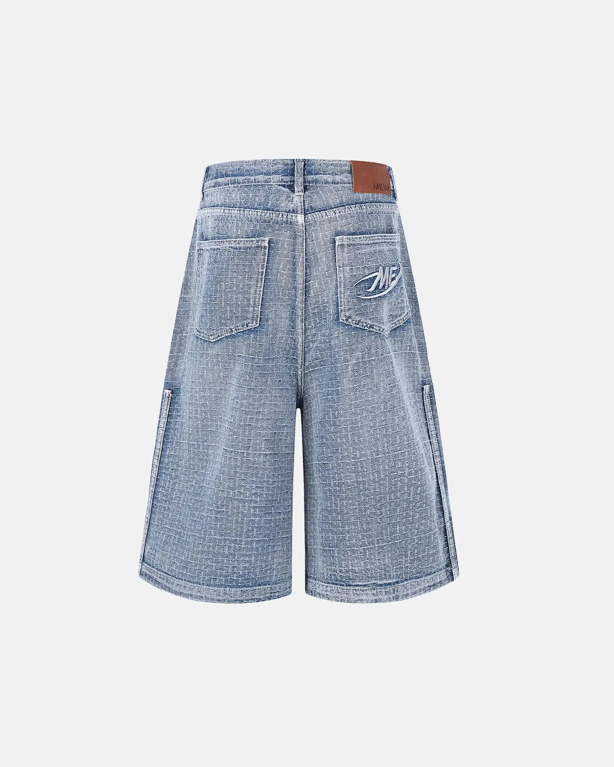 Grid Texture Baggy Jorts | Inflation Streetwear