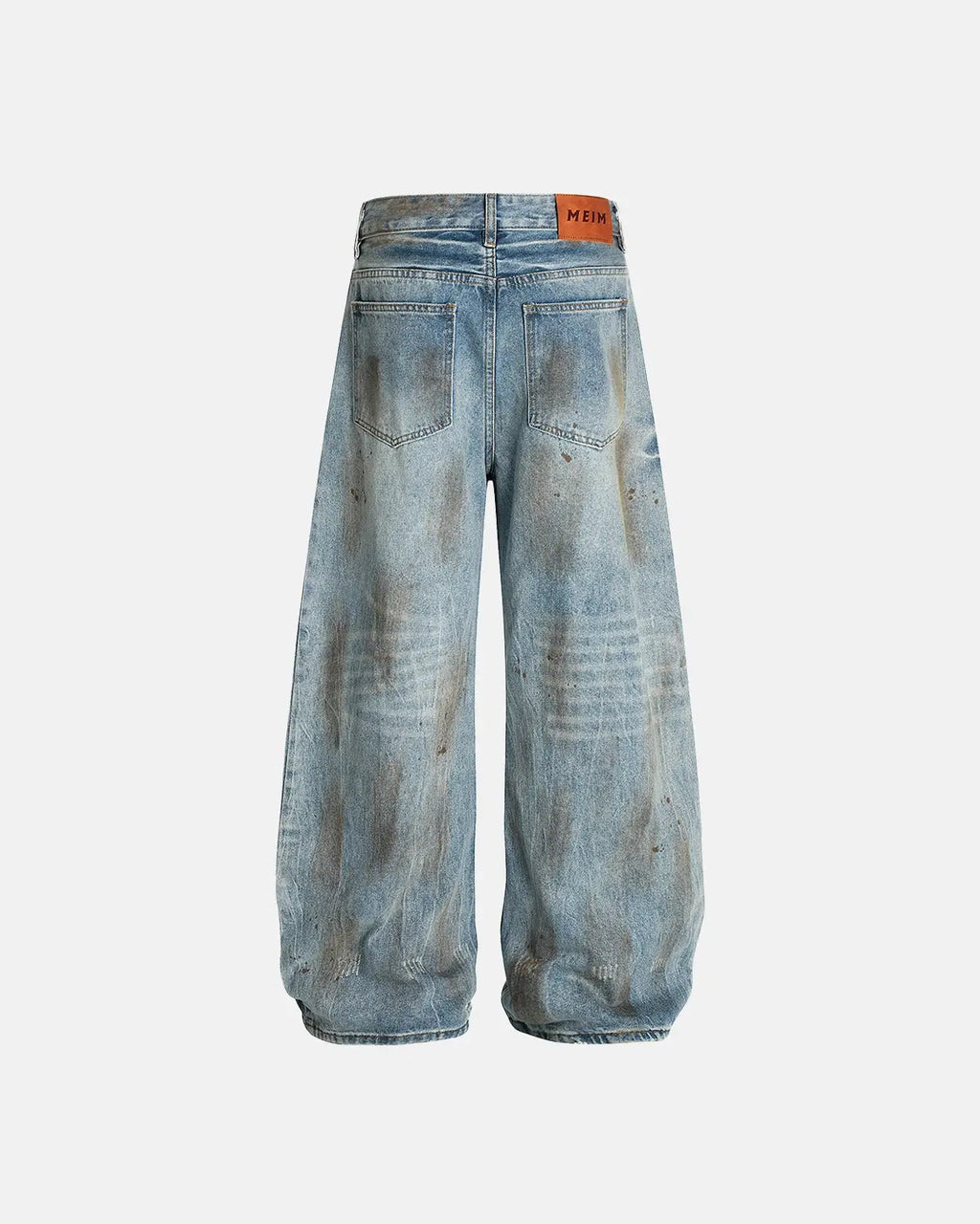 Dirty Wash Distressed Barrel Jeans | Inflation Streetwear