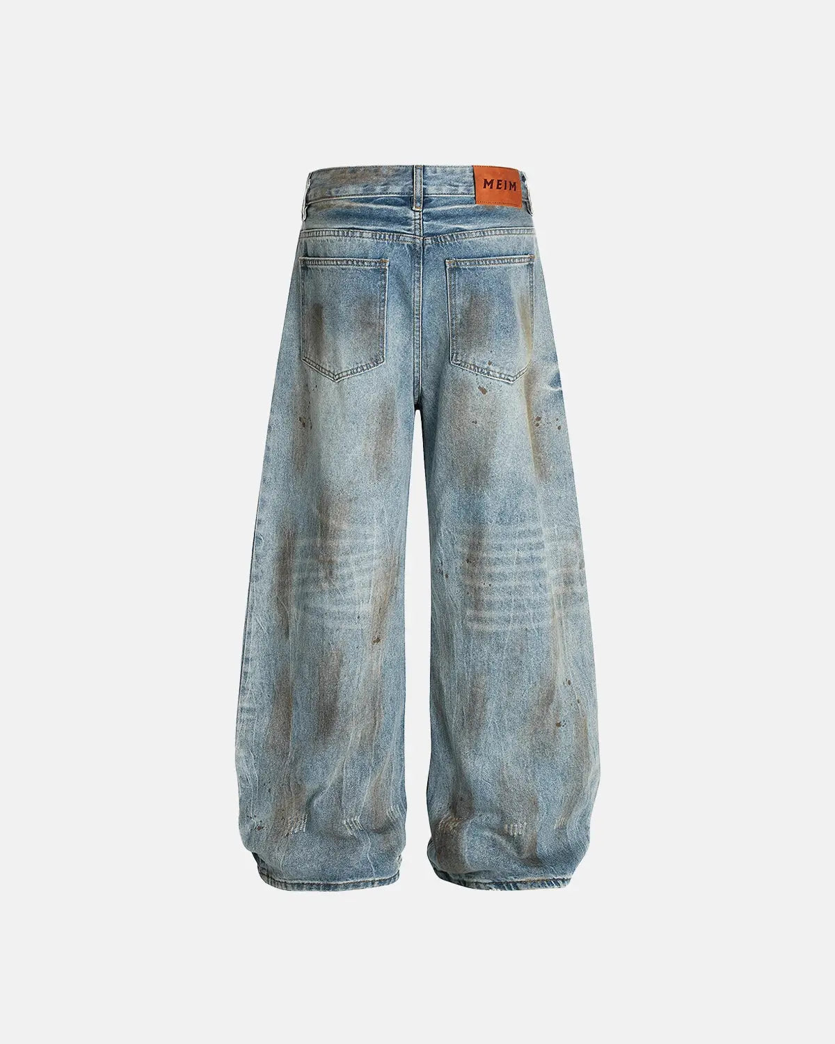 Dirty Wash Distressed Barrel Jeans | Inflation Streetwear