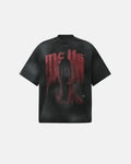 Gothic Letter Print Cotton T-Shirt | Inflation Streetwear