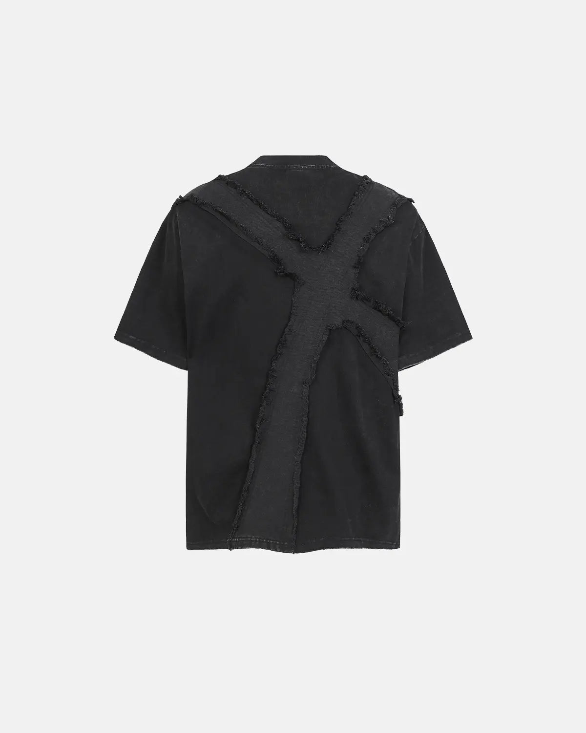 Deconstructed Cross Washed T-Shirt | Inflation Streetwear