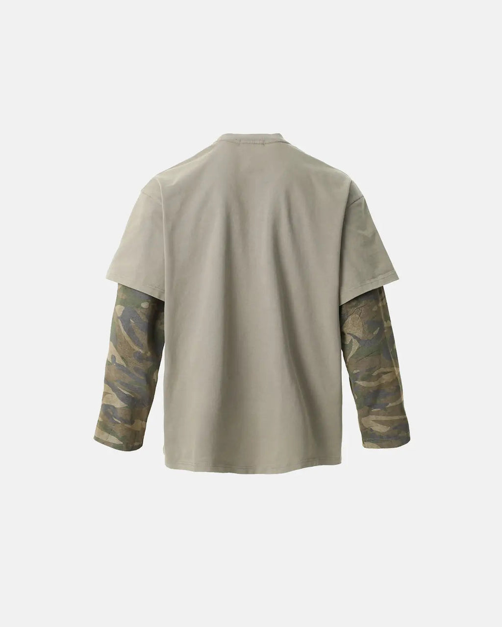 Camo Sleeve Layered Graphic T-Shirt | Inflation Streetwear