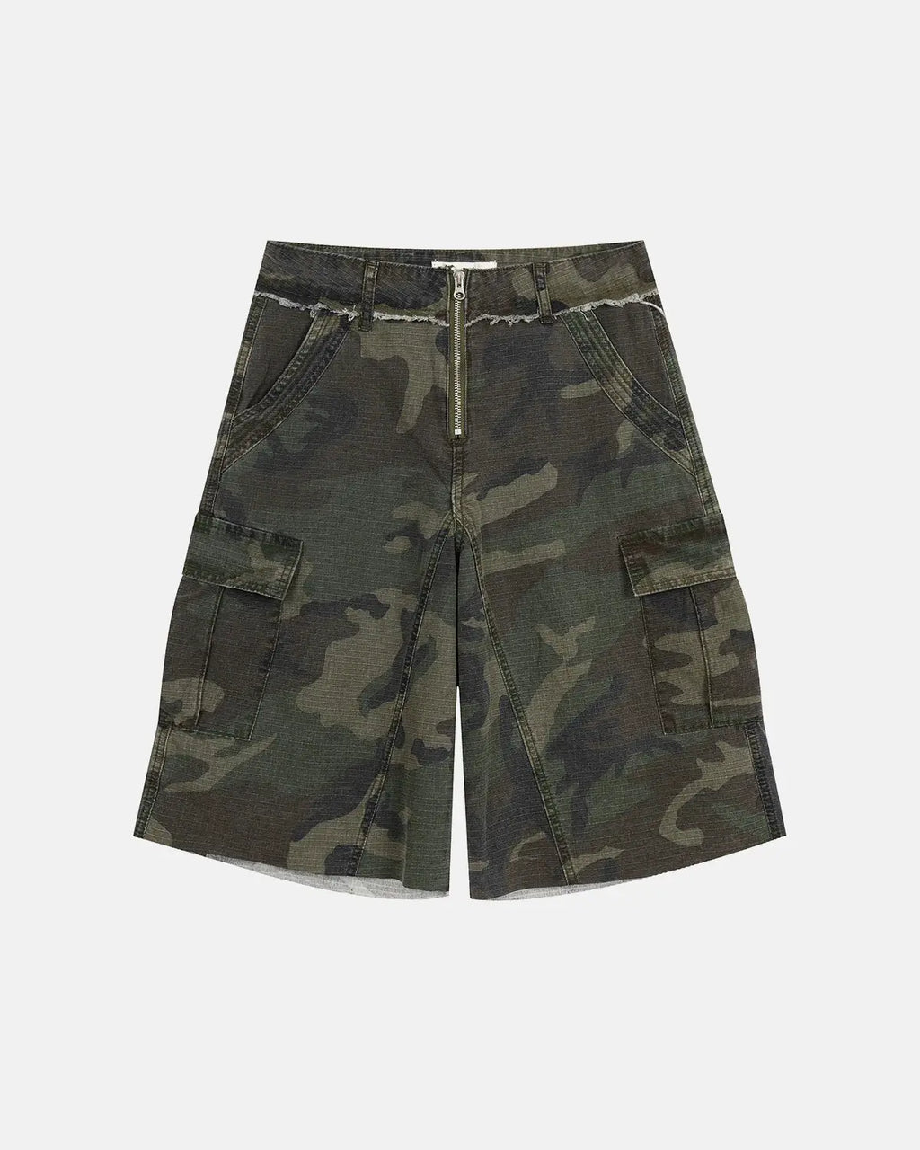 Camo Utility Longline Shorts | Inflation Streetwear