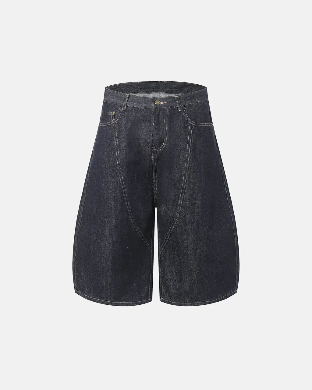Deconstructed Scimitar Denim Longline Jorts | Inflation Streetwear
