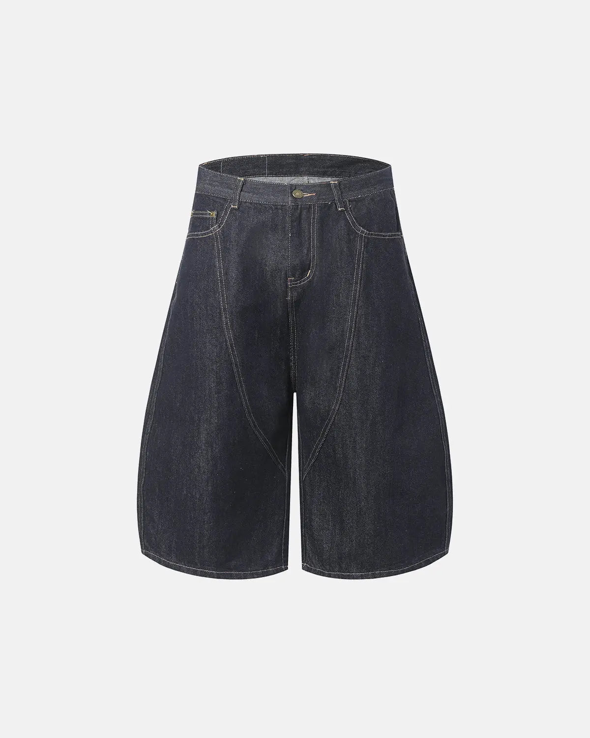 Deconstructed Scimitar Denim Longline Jorts | Inflation Streetwear