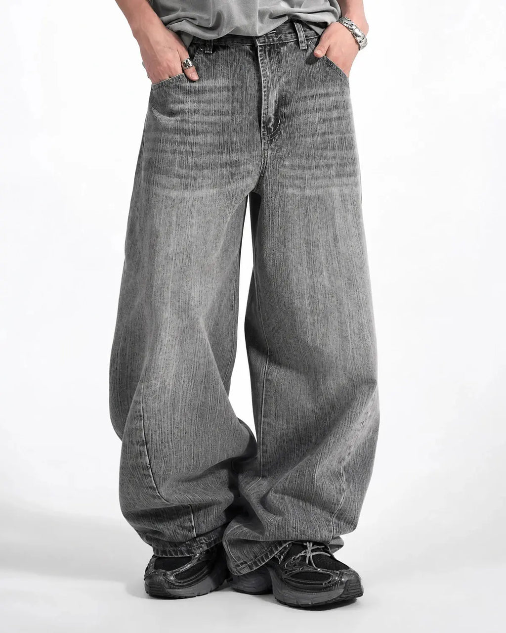 Bamboo Weave Barrel Jeans | Inflation Streetwear